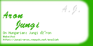 aron jungi business card